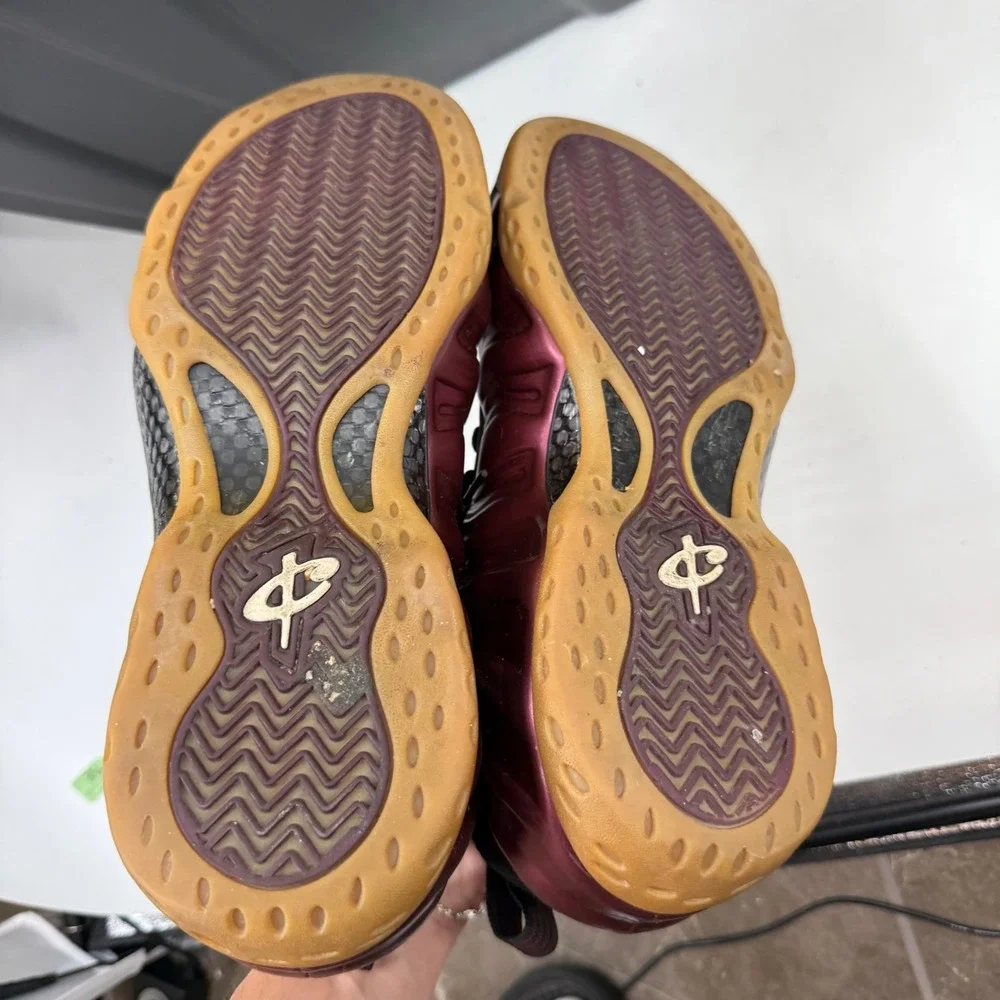 Nike Air Foamposite One Maroon Gum Metallic Burgundy 314996-601 Size 13